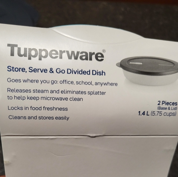 Tupperware Crystalwave Divided Dish - Picture 5 of 10